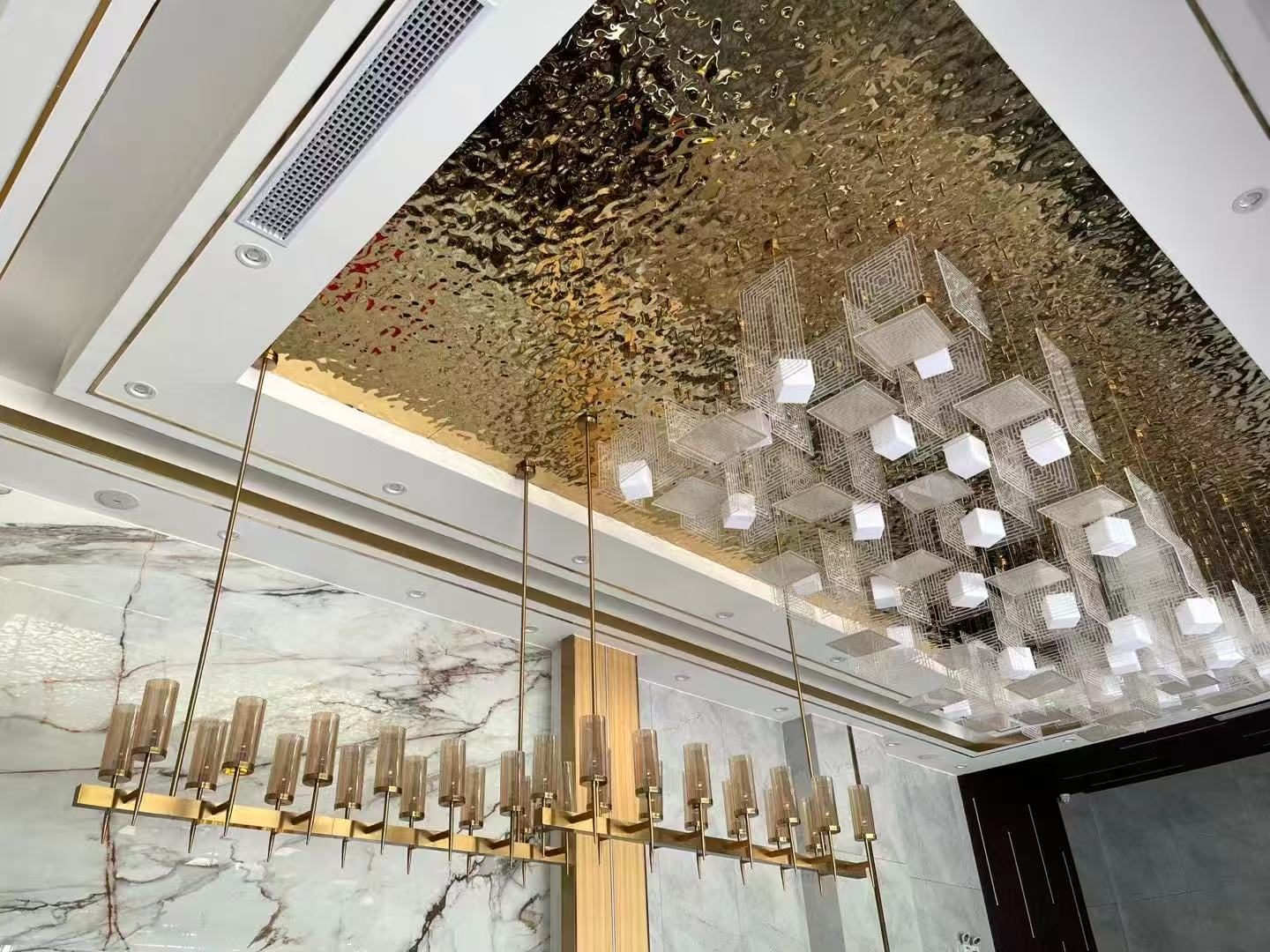 Gold Ripple Ceiling
