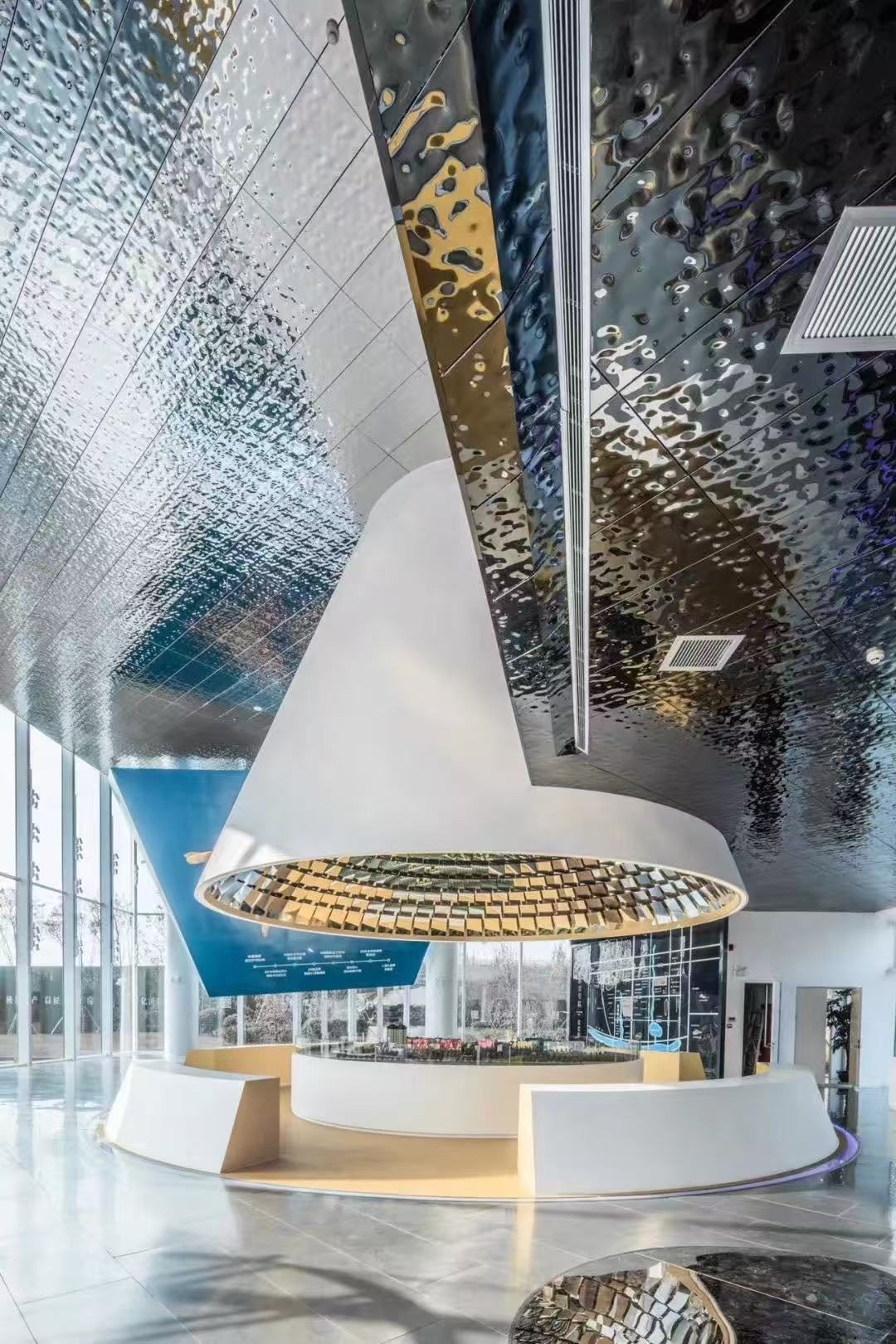 Spiral Steel Ceiling Installation