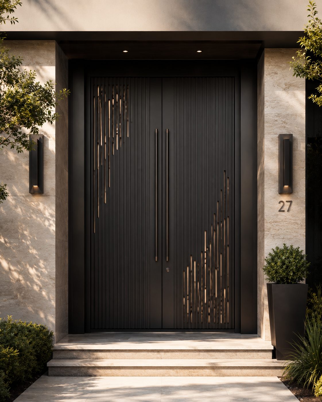 Linear Pattern Door