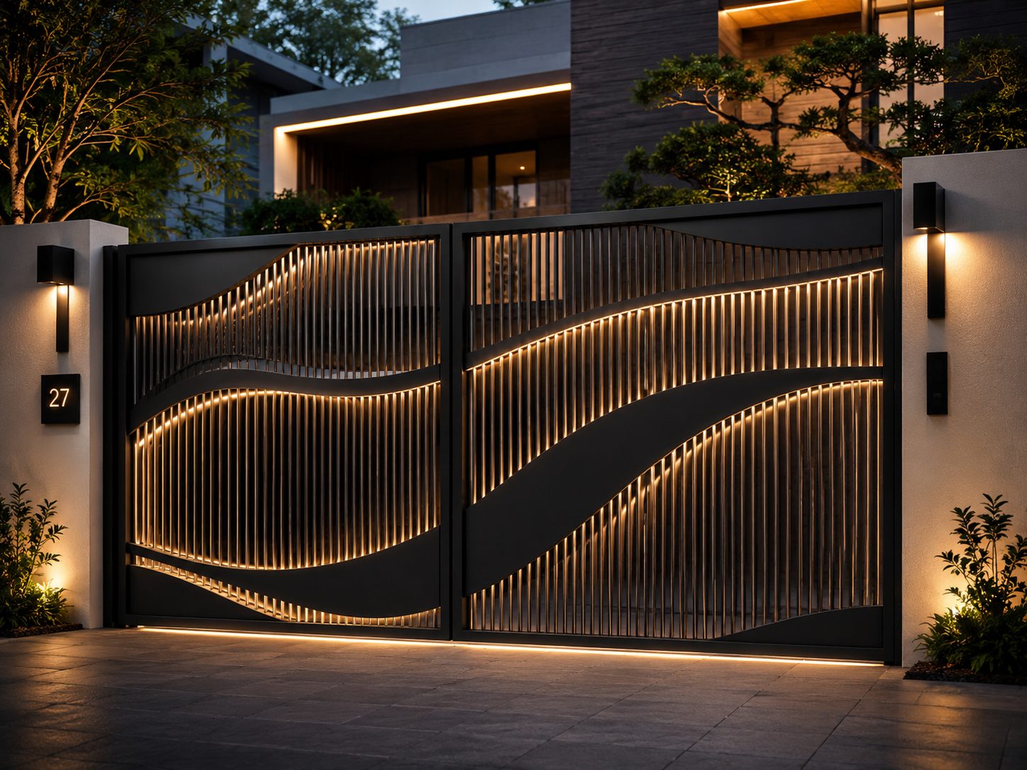 Wave Driveway Gate