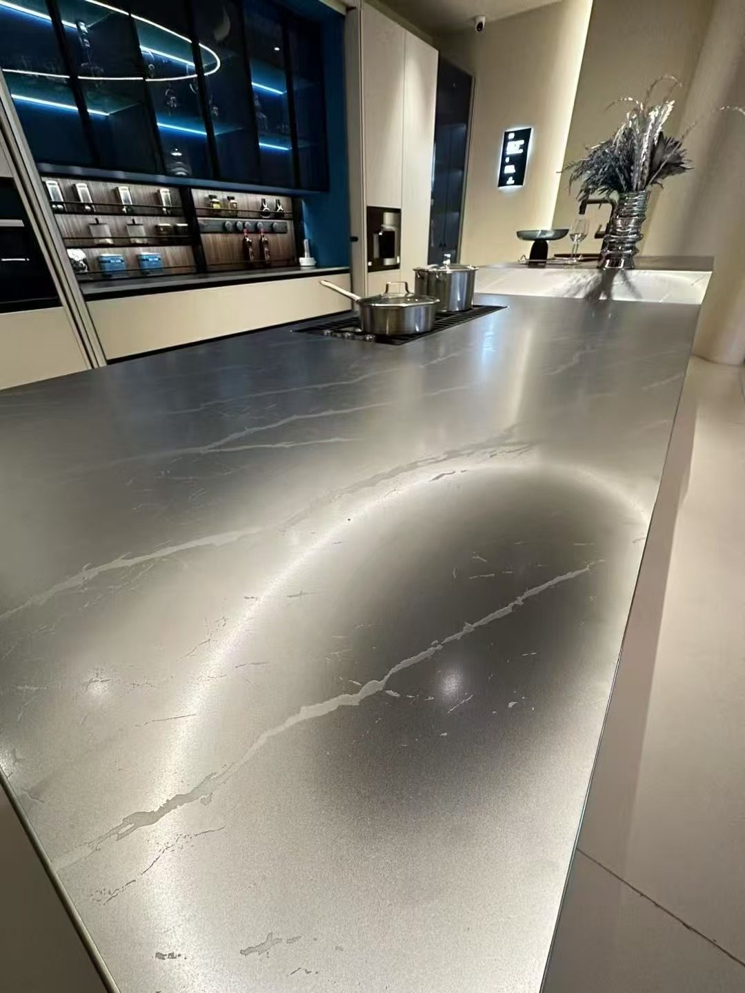 Steel Marble Surface Kitchen