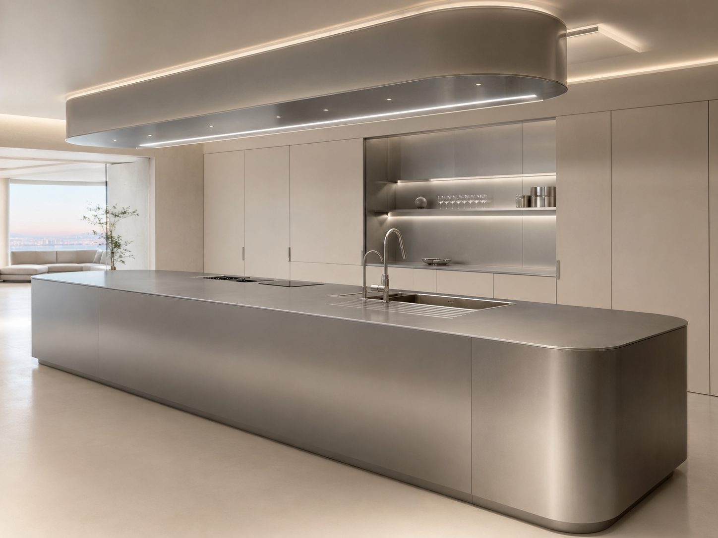 Minimal Penthouse Kitchen