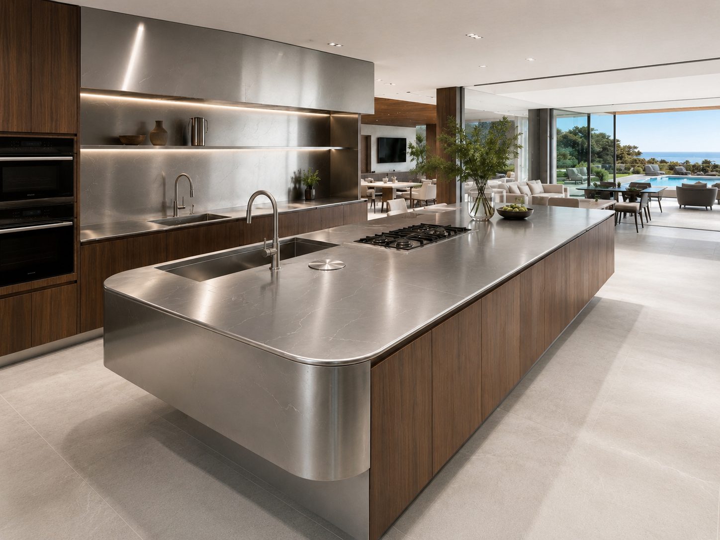 Residential Steel Kitchen Island