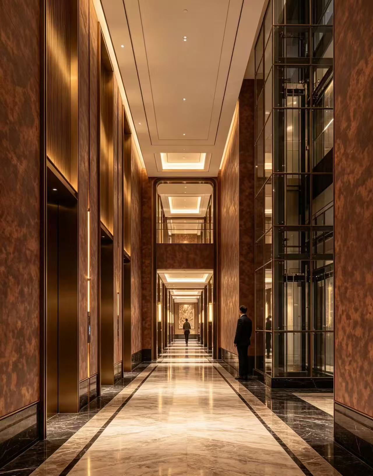 Luxury hotel corridor