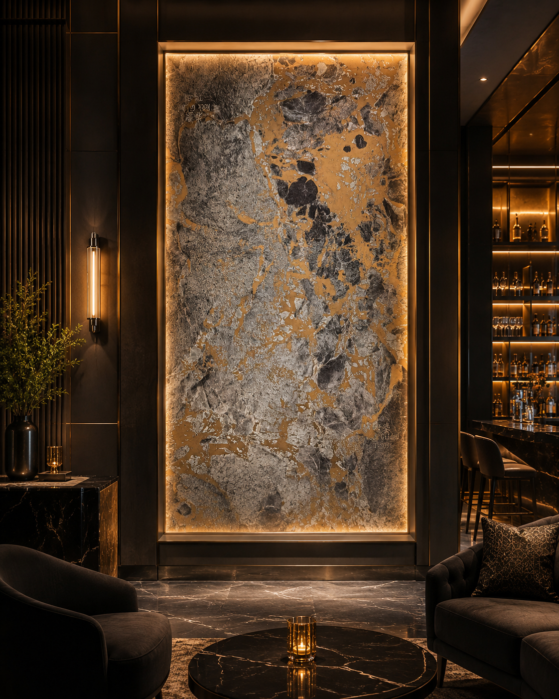Signature Rock Gilded panel