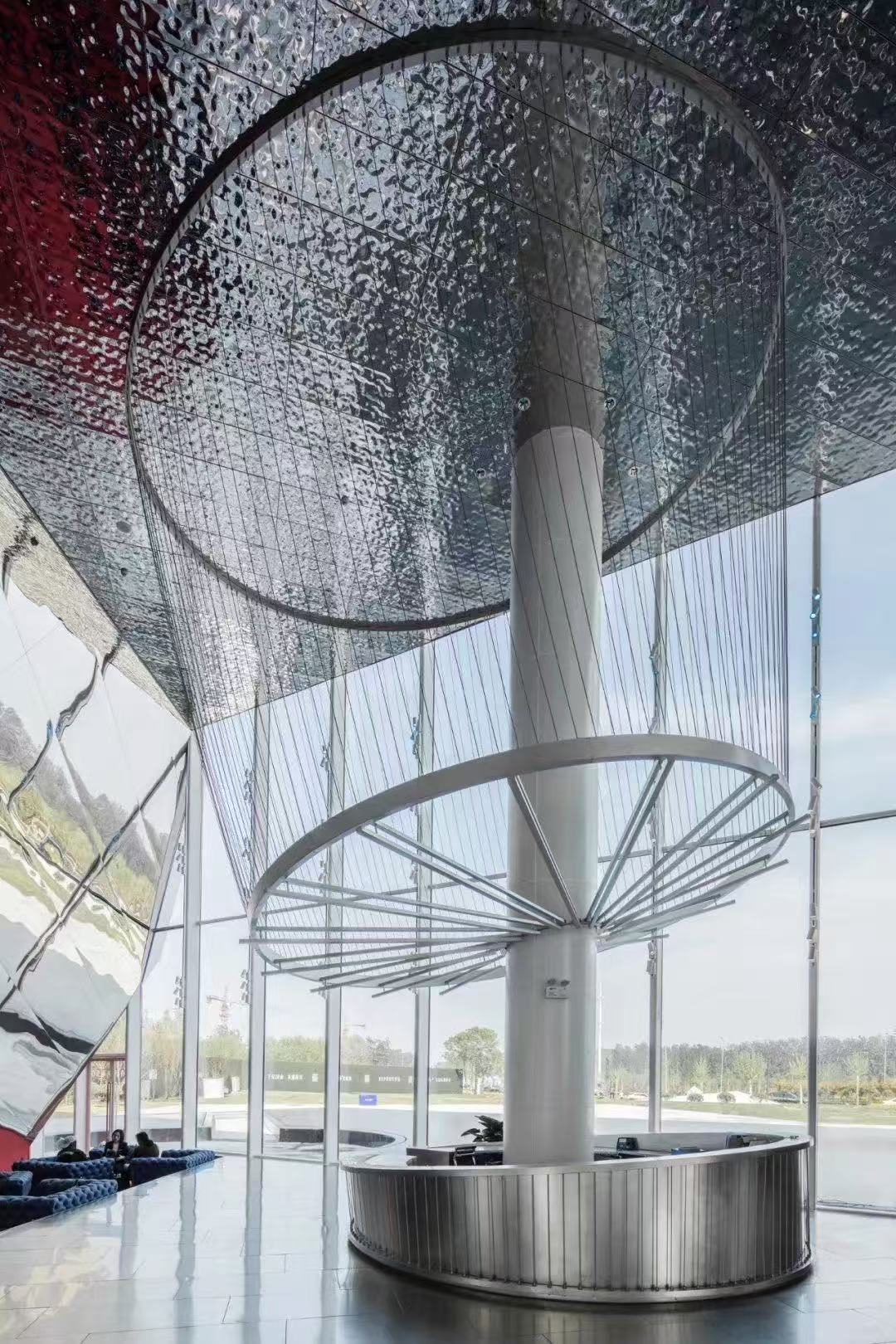 Brass Glass Grid Partition