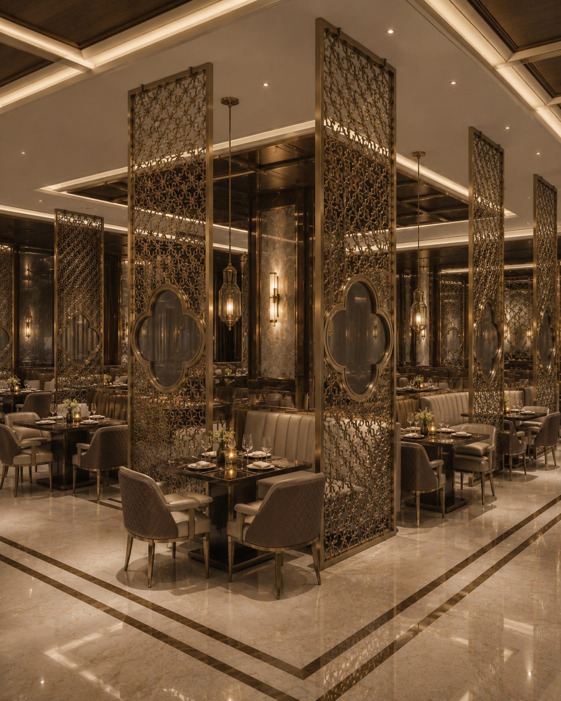Filigree Gold Dining