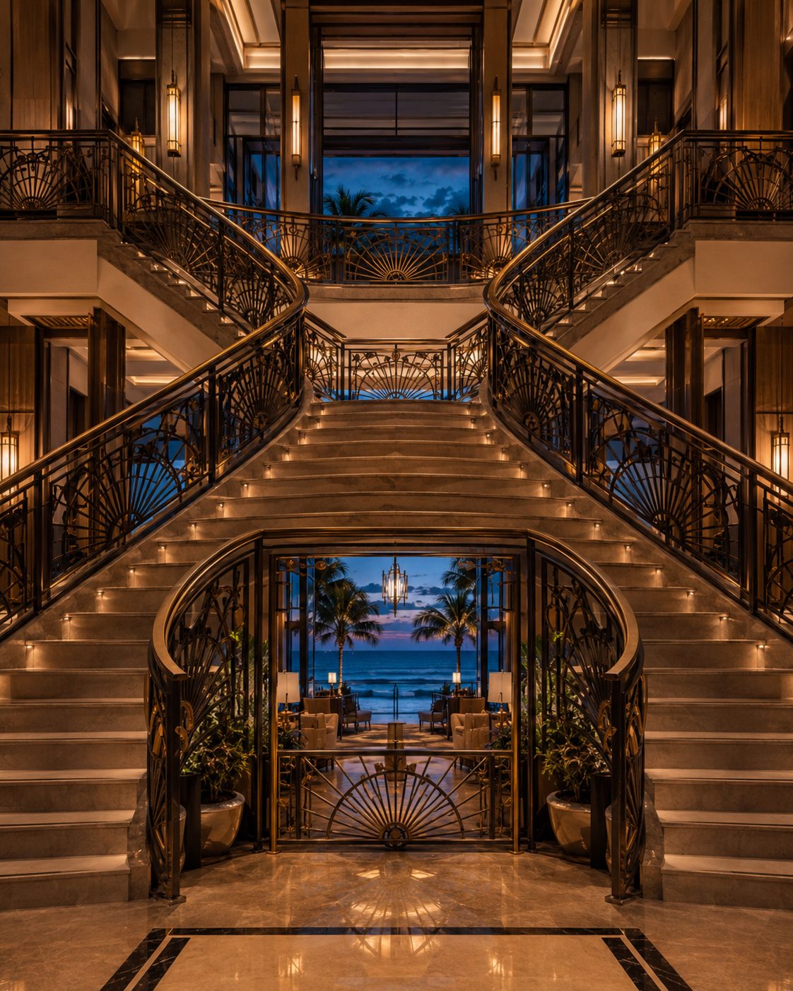 Art Deco Grand Hotel Staircase