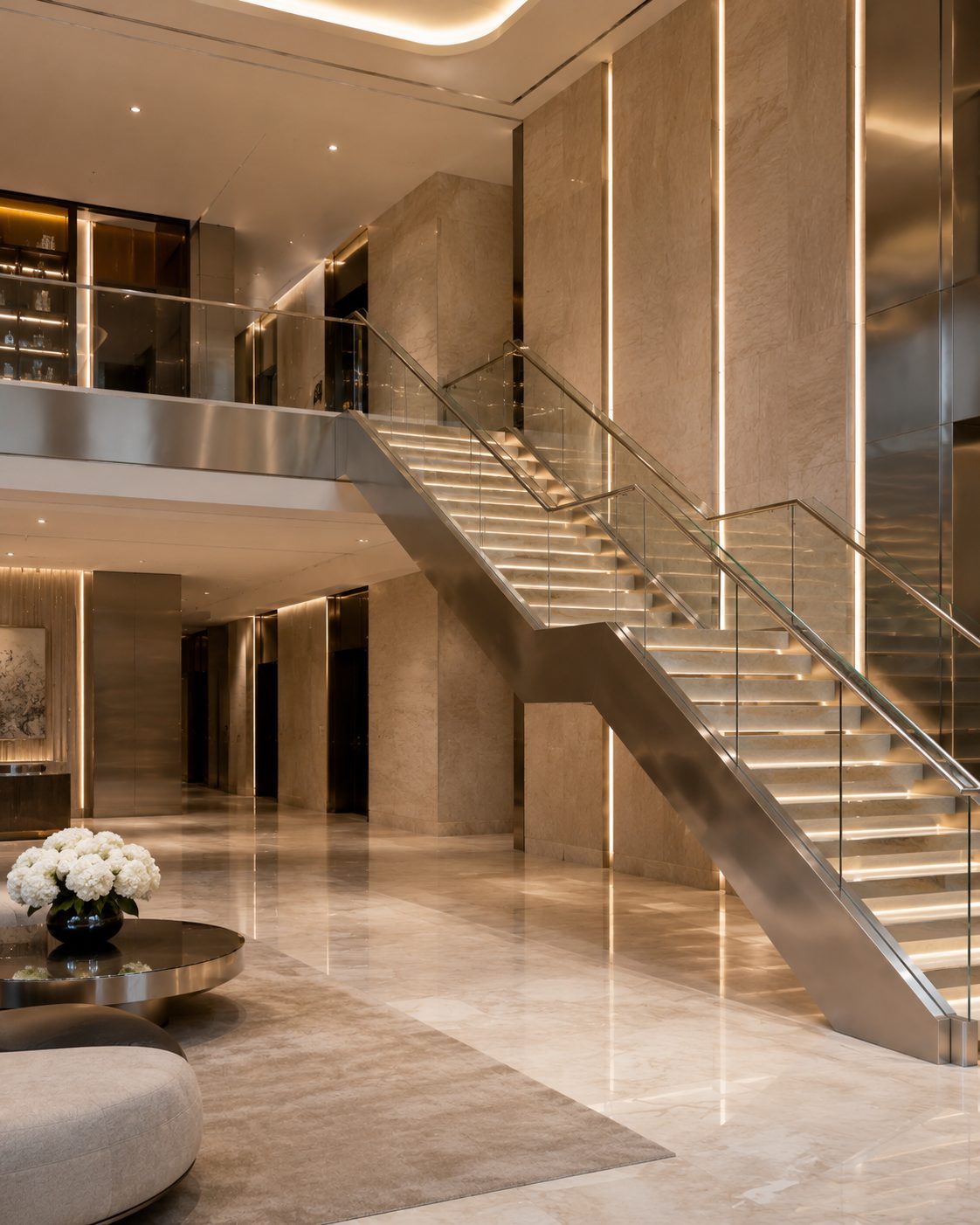 Single Staircase — Lobby