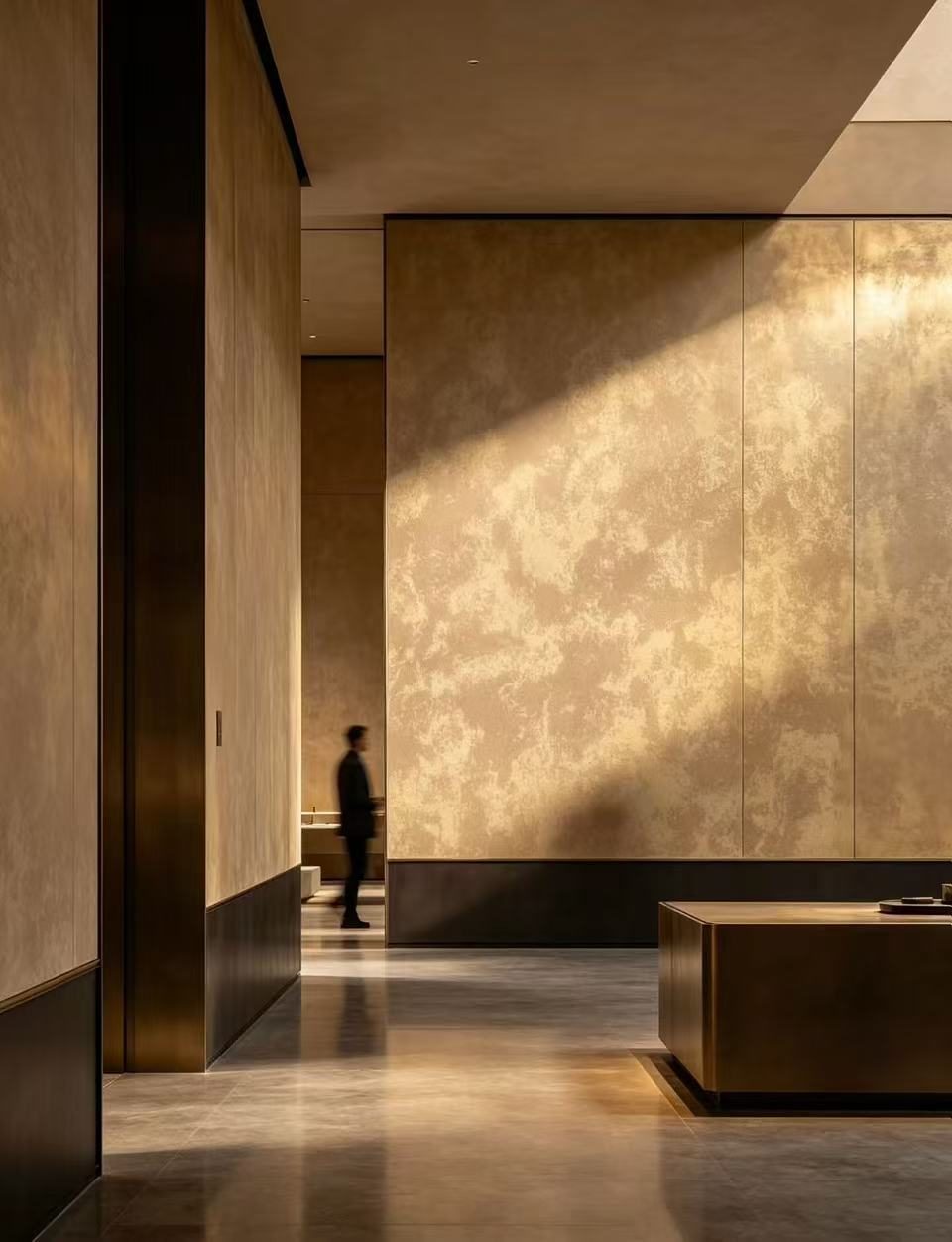 Scorched Gold Corridor Wall